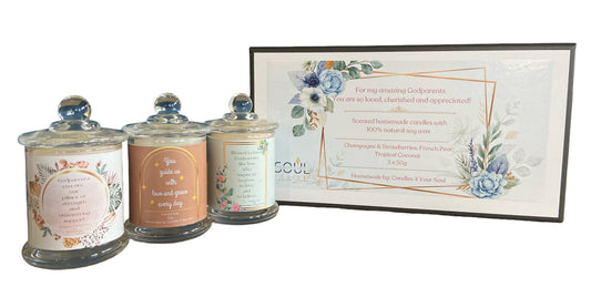 Godparents Themed Candle Gift Box Set